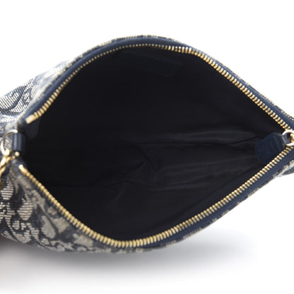 Christian Dior Monogram Mini Saddle Pochette Navy 5 of 11