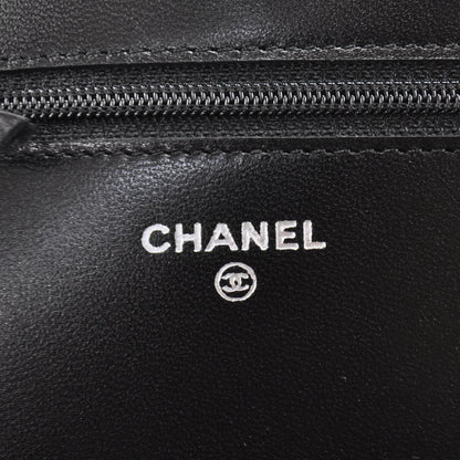 Chanel Lambskin Quilted Wallet On Chain WOC Black SHW 8 of 11