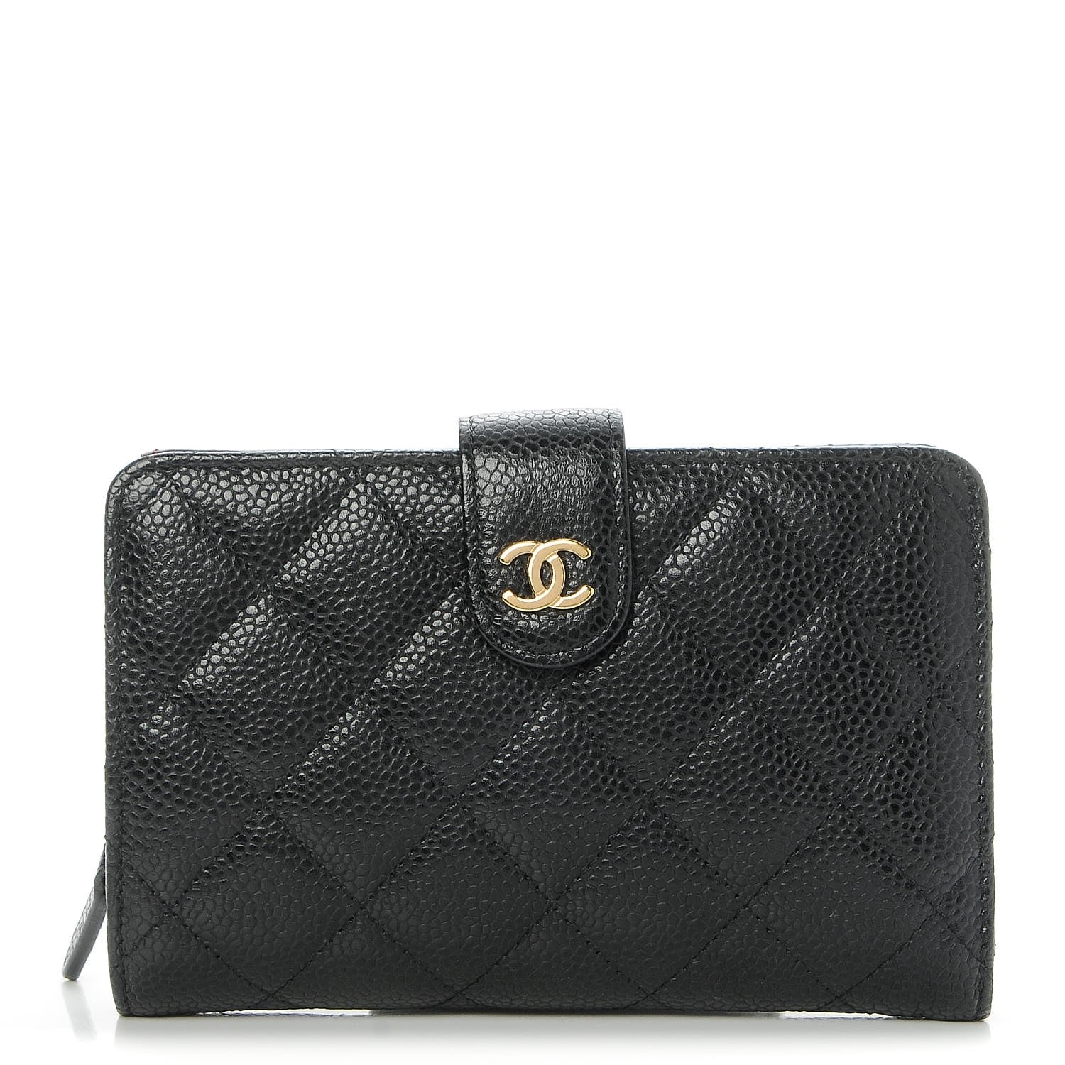 Chanel Caviar Quilted Zipped Pocket Wallet Black 1 of 9