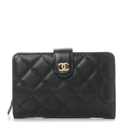 Chanel Caviar Quilted Zipped Pocket Wallet Black 1 of 9