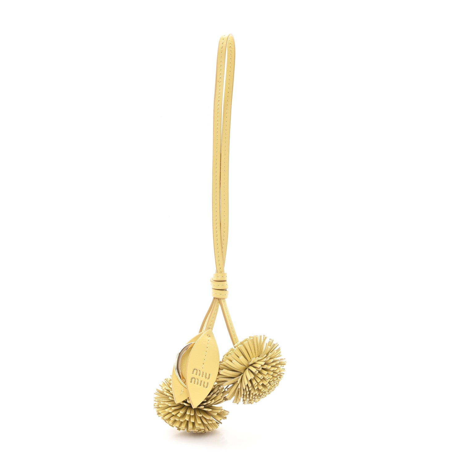 Miu Miu Calfskin Trick Bag Charm Vanilla 1 of 3