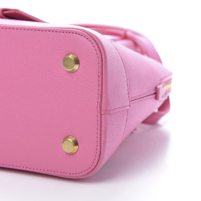Balenciaga Signature Grained Calfskin S Ville Top Handle Bag Rose Bubblegum Black 10 of 13