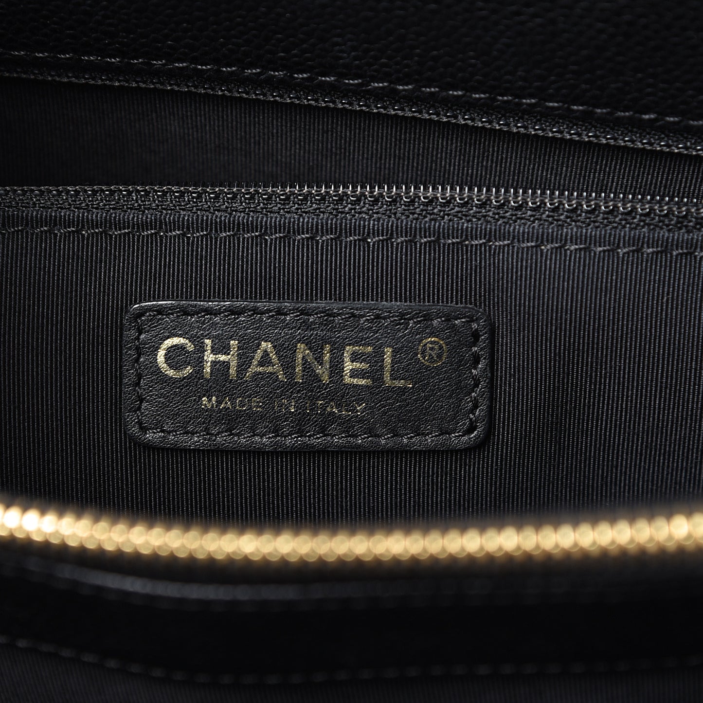 Caviar Quilted Grand Shopping Tote GST Black