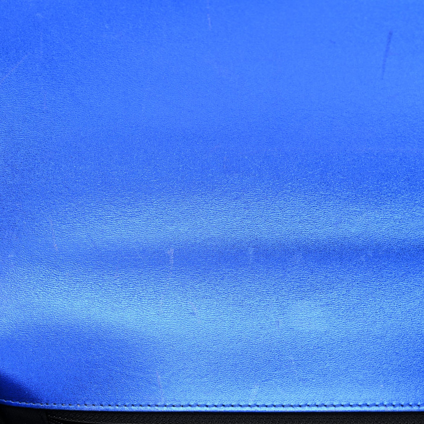 Metallic Patent Quilted New Medium Boy Flap Blue