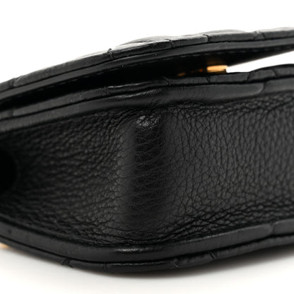Christian Dior Supple Calfskin Cannage Caro Airpods Pro Case Necklace Black 10 of 10