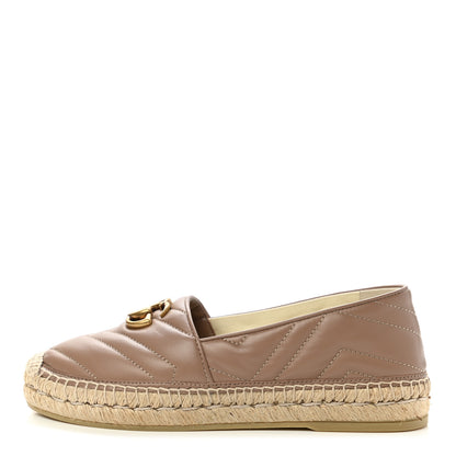 Gucci Nappa Matelasse GG Marmont Espadrilles 37.5 Porcelain Rose 1 of 11