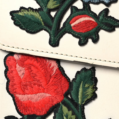 Gucci Calfskin Floral Medium Sylvie Top Handle Bag Off White 13 of 17