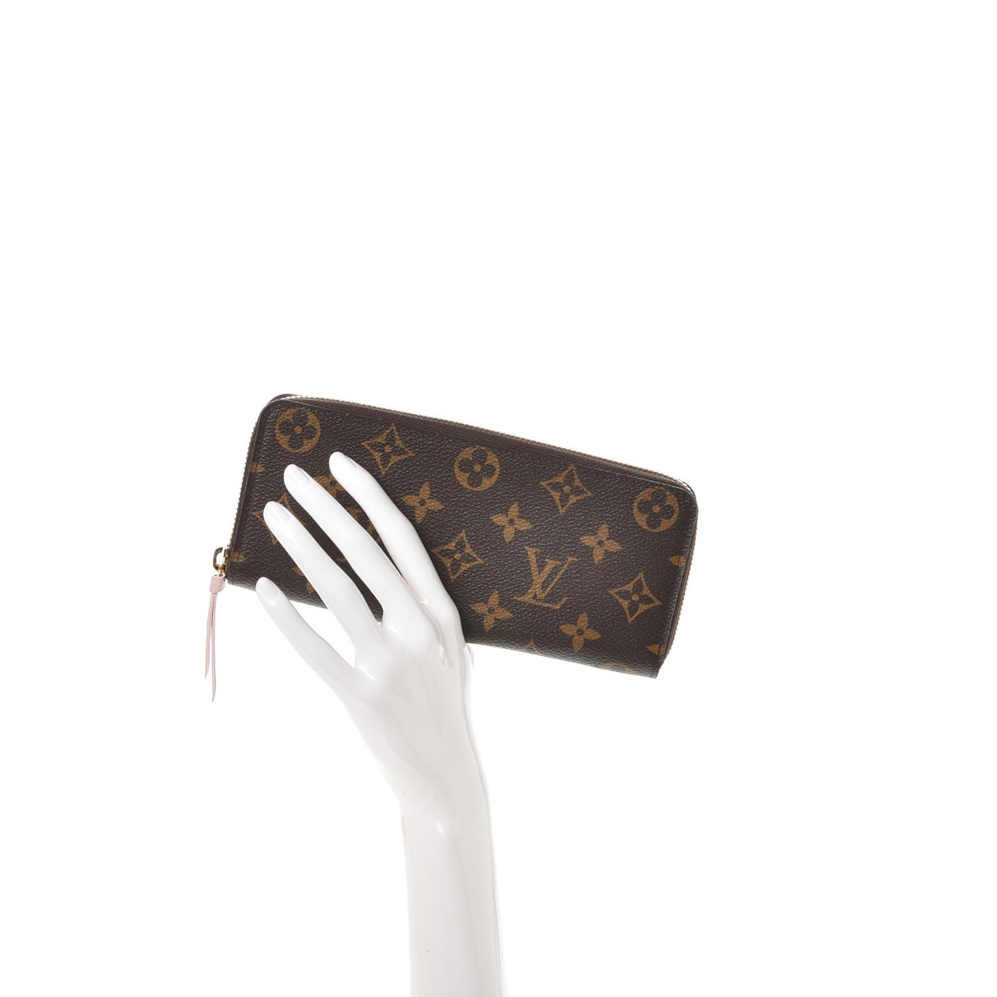 Monogram Clemence Wallet Rose Ballerine