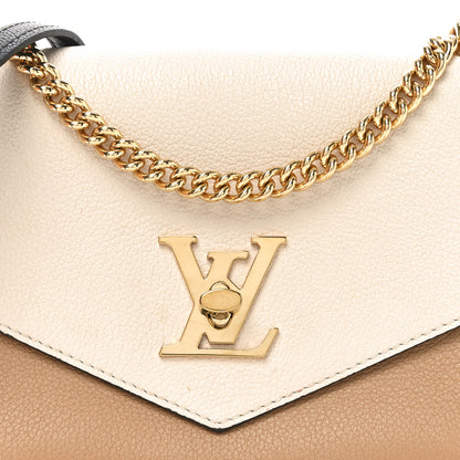 Louis Vuitton Soft Calfskin Mylockme Chain Bag BB Arizona Quartz Caramel 7 of 10