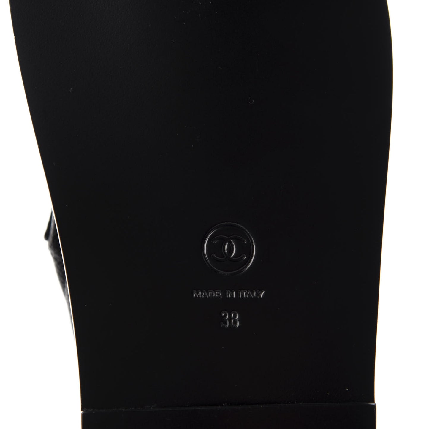 Grained Calfskin Velcro Dad Sandals 38 Black