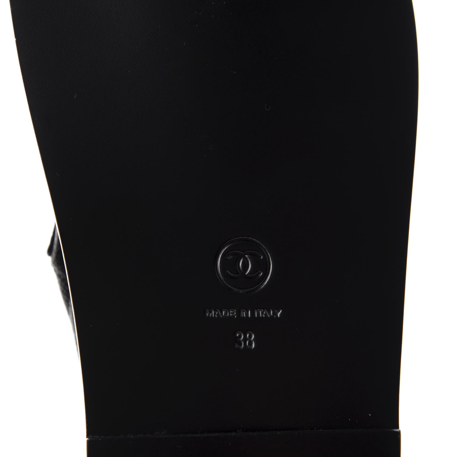 Chanel Grained Calfskin Velcro Dad Sandals 38 Black 9 of 10