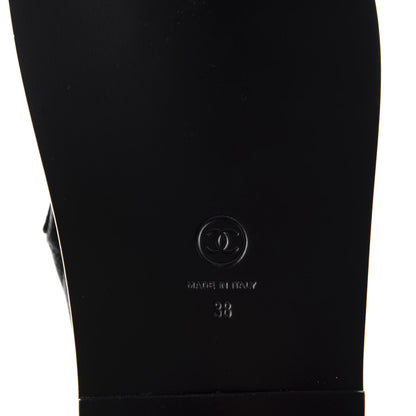 Chanel Grained Calfskin Velcro Dad Sandals 38 Black 9 of 10