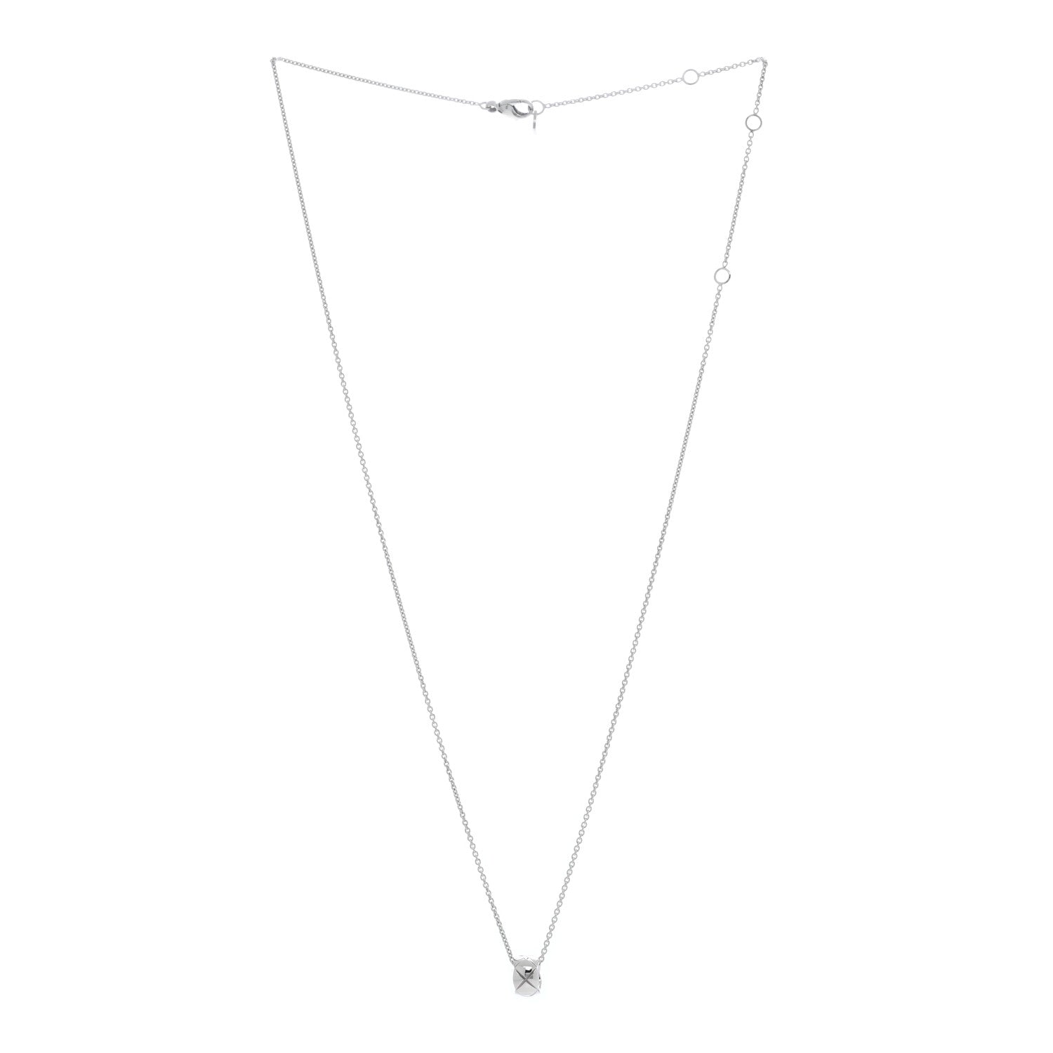 Chanel 18K White Gold Coco Crush Pendant Necklace 2 of 5
