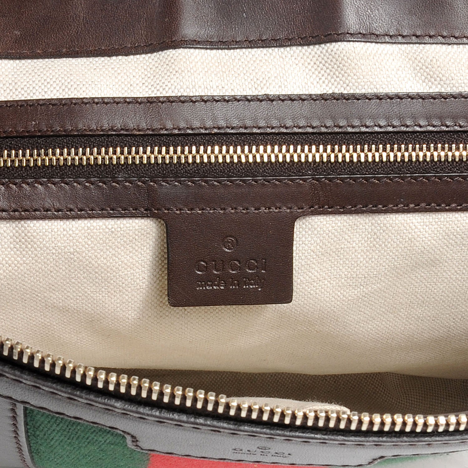 Gucci Monogram Vintage Web Medium Half Moon Hobo Ebony 6 of 7