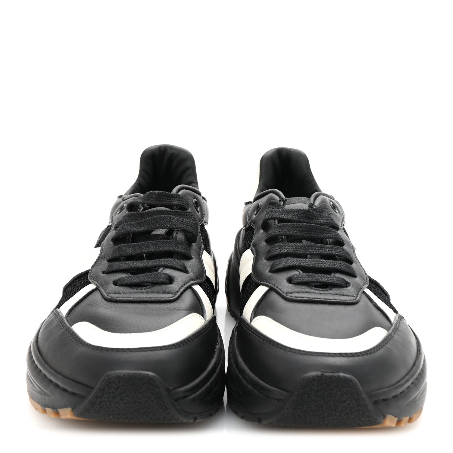 Bottega Veneta Calfskin Technical Mesh Speedster Sneakers 40.5 Black White 3 of 9