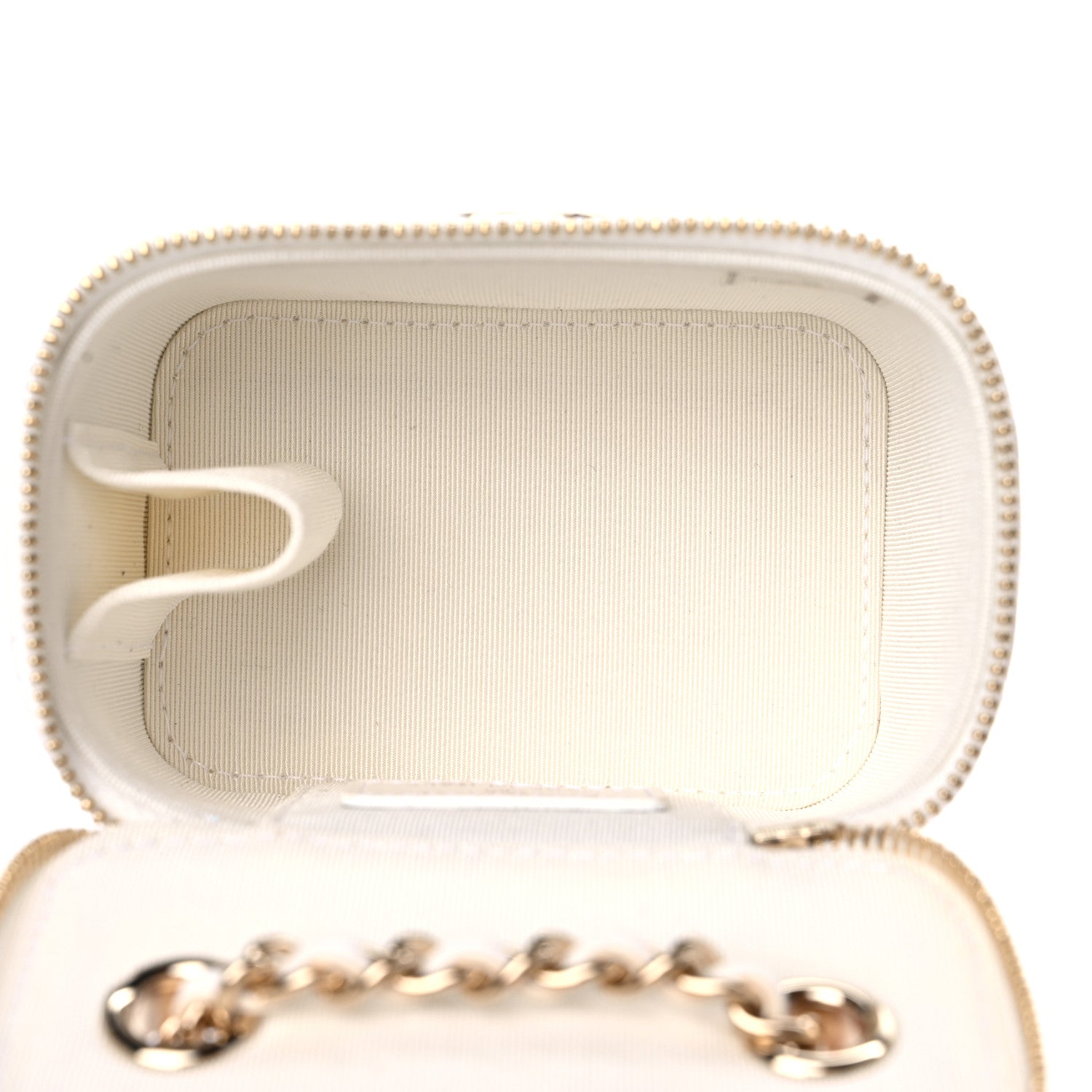 Chanel Lambskin Quilted My Chanel Lady Vanity Case With Chain White 5 of 10