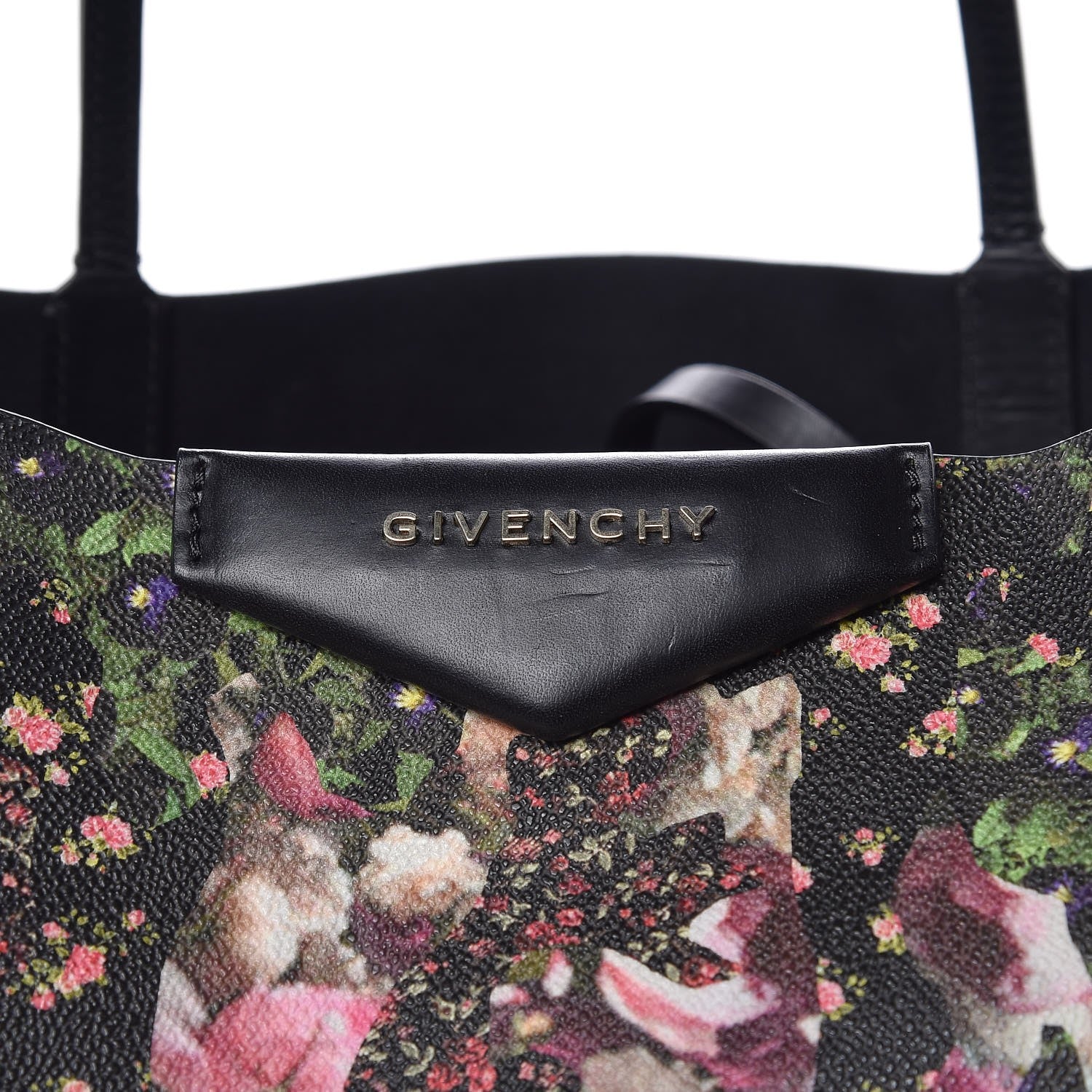 Givenchy Coated Canvas Roses Camouflage Print Large Antigona Tote Black 8 of 8
