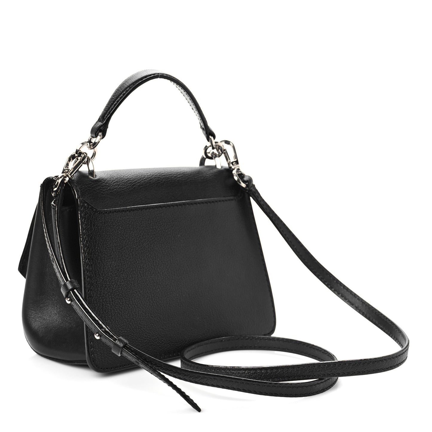 Calfskin Mini Madeline Top Handle Satchel Black