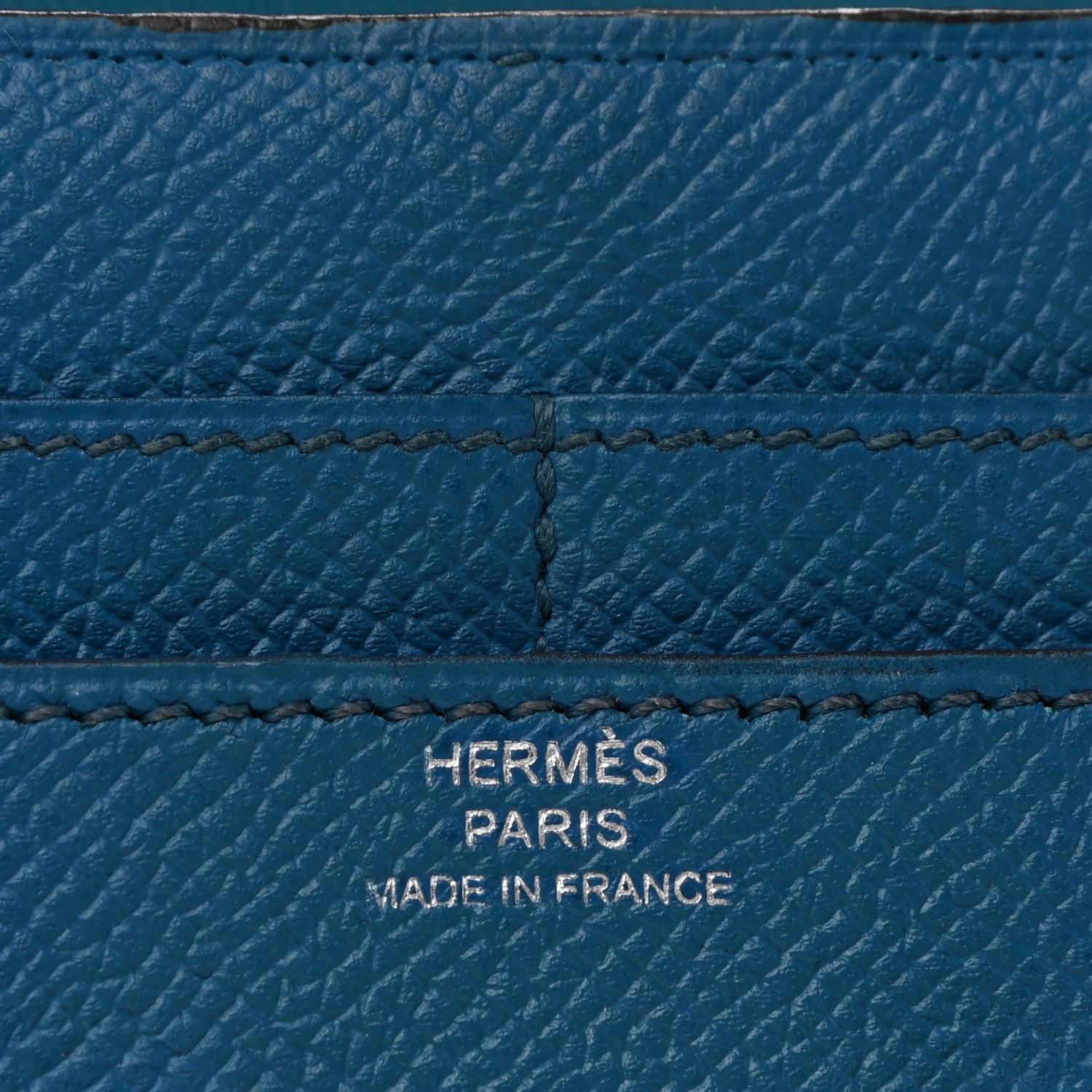 Hermes Epsom Constance Compact Passant Wallet Bleu Izmir 6 of 7