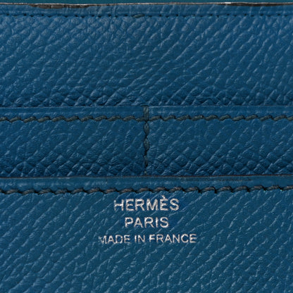 Hermes Epsom Constance Compact Passant Wallet Bleu Izmir 6 of 7