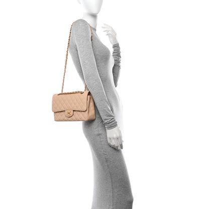 Chanel Caviar Quilted Medium Double Flap Beige 2 of 10