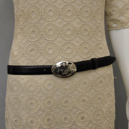Prada Leather Logo Belt 34 Black 2 of 6