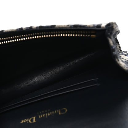 Christian Dior Oblique Saddle Belt Bag Blue 4 of 9