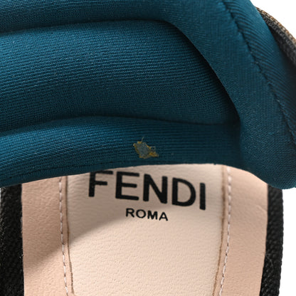 Fendi Technical Mesh Colibri 55mm Slingback Pumps 36 Black Verde Military 11 of 12
