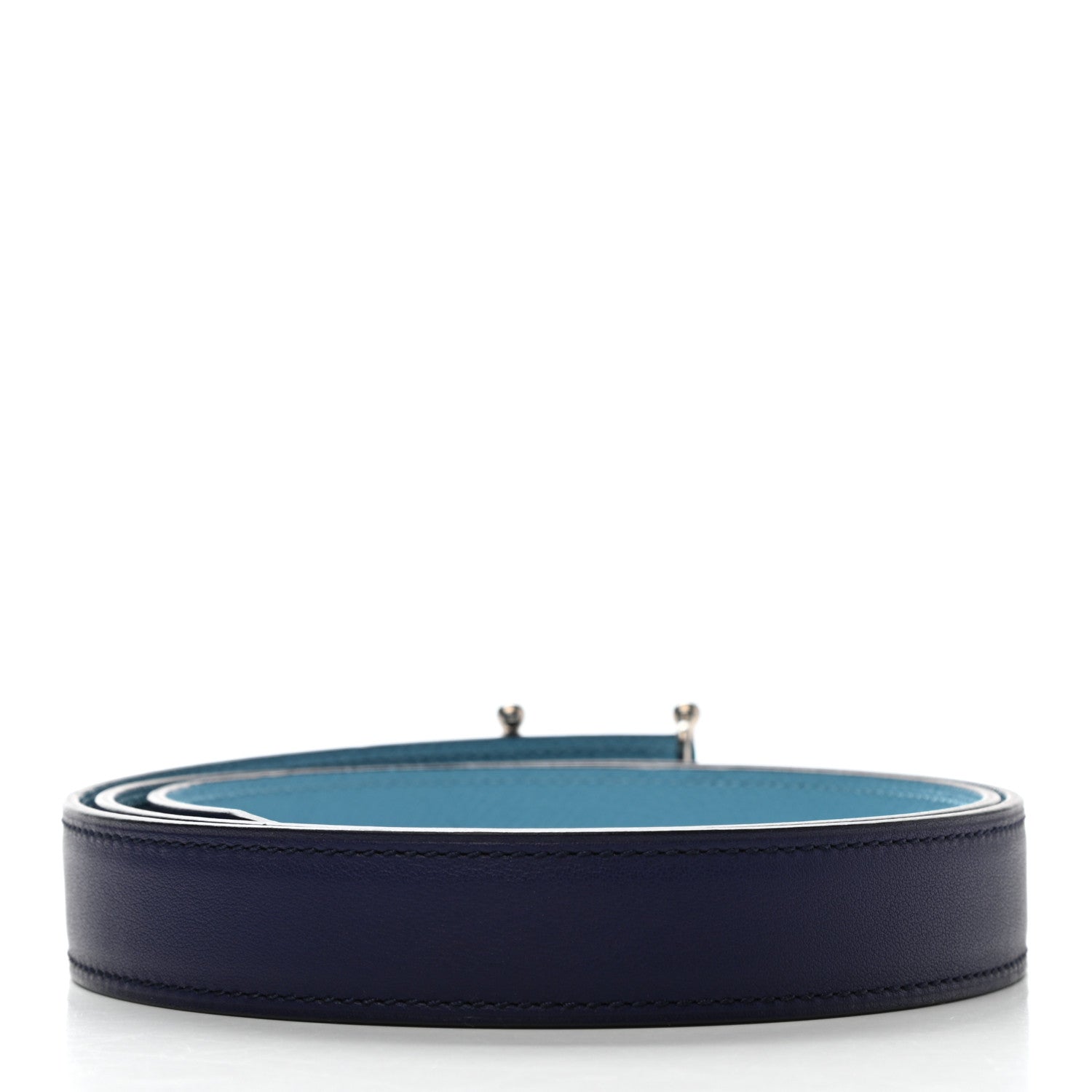 Hermes Swift Epsom 24mm Mors H Belt 85 Bleu Encre Bleu Du Nord 2 of 6