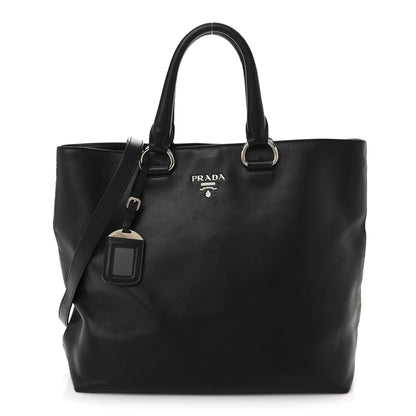 Prada Soft Calf Shopping Tote Black 1 of 14
