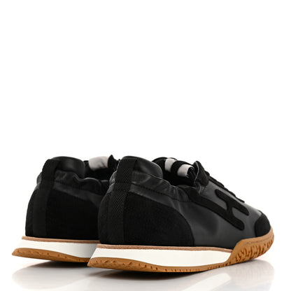 Hermes Nappa Suede Goatskin Jet Sneakers 38.5 Black 4 of 9