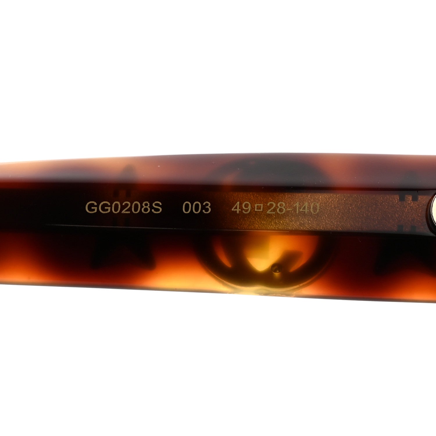 Gucci Round Frame Star Sunglasses GG0208S Tortoise 5 of 8