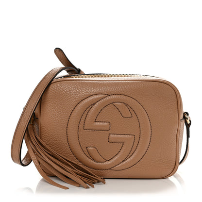 Gucci Pebbled Calfskin Small Soho Disco Bag Camelia 1 of 11