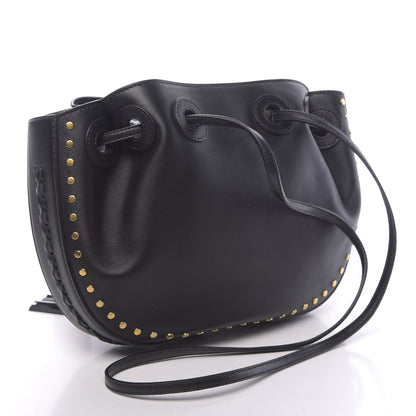Chloe Lambskin Studded Small Inez Drawstring Bag Black 3 of 9