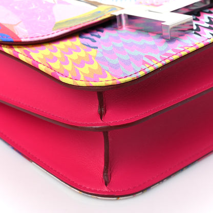 Hermes Swift Silk Marble Printed Constance 24 Rose Azalee Rose Mexico 8 of 10