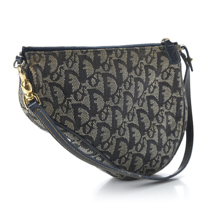 Christian Dior Monogram Mini Saddle Pochette Navy 3 of 10