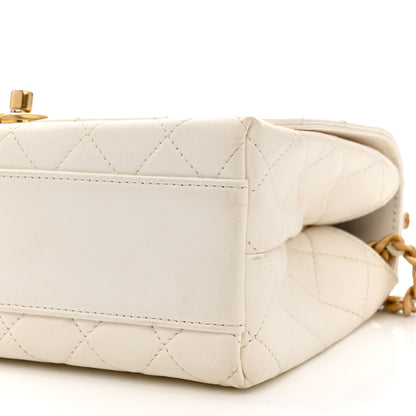 Chanel Lambskin Quilted La Parisienne Top Handle Flap White 10 of 16