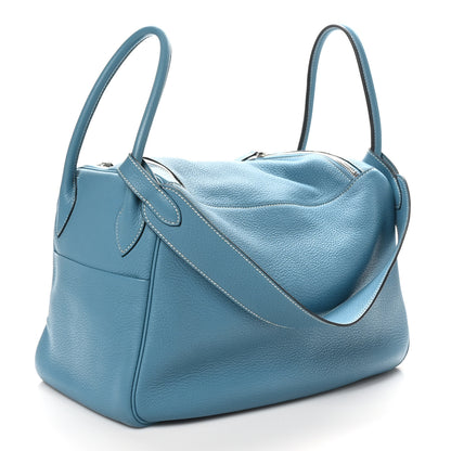 Hermes Taurillon Clemence Lindy 34 Bleu Jean 3 of 10