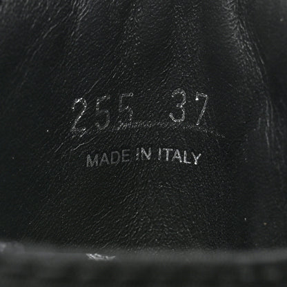 Prada Spazzolato Rois Nylon Metal Triangle Logo Monolith Pouch Pocket 55mm Boots 37 Black 6 of 8