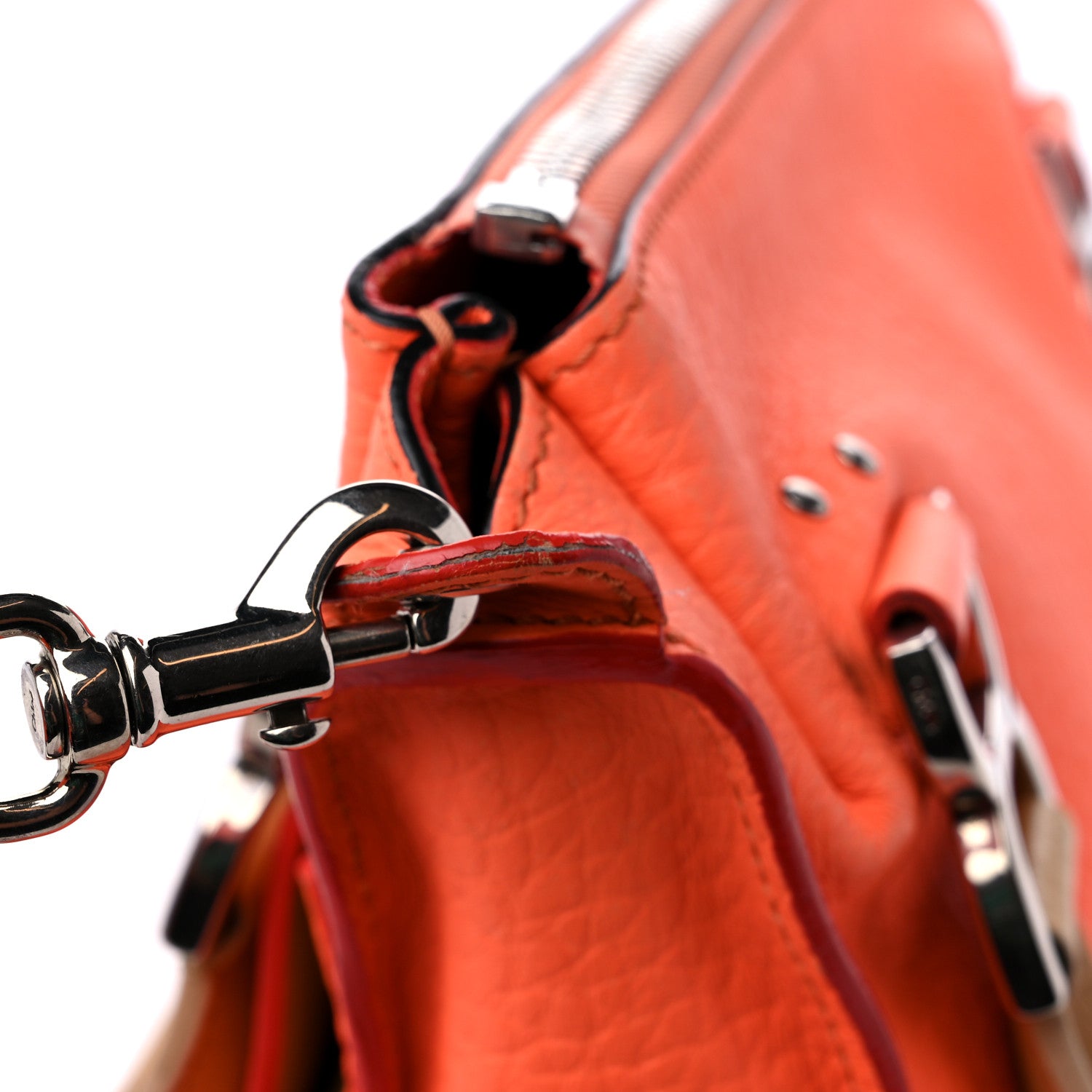 Chloe Calfskin Medium Marcie Satchel Orange Fizz 13 of 16