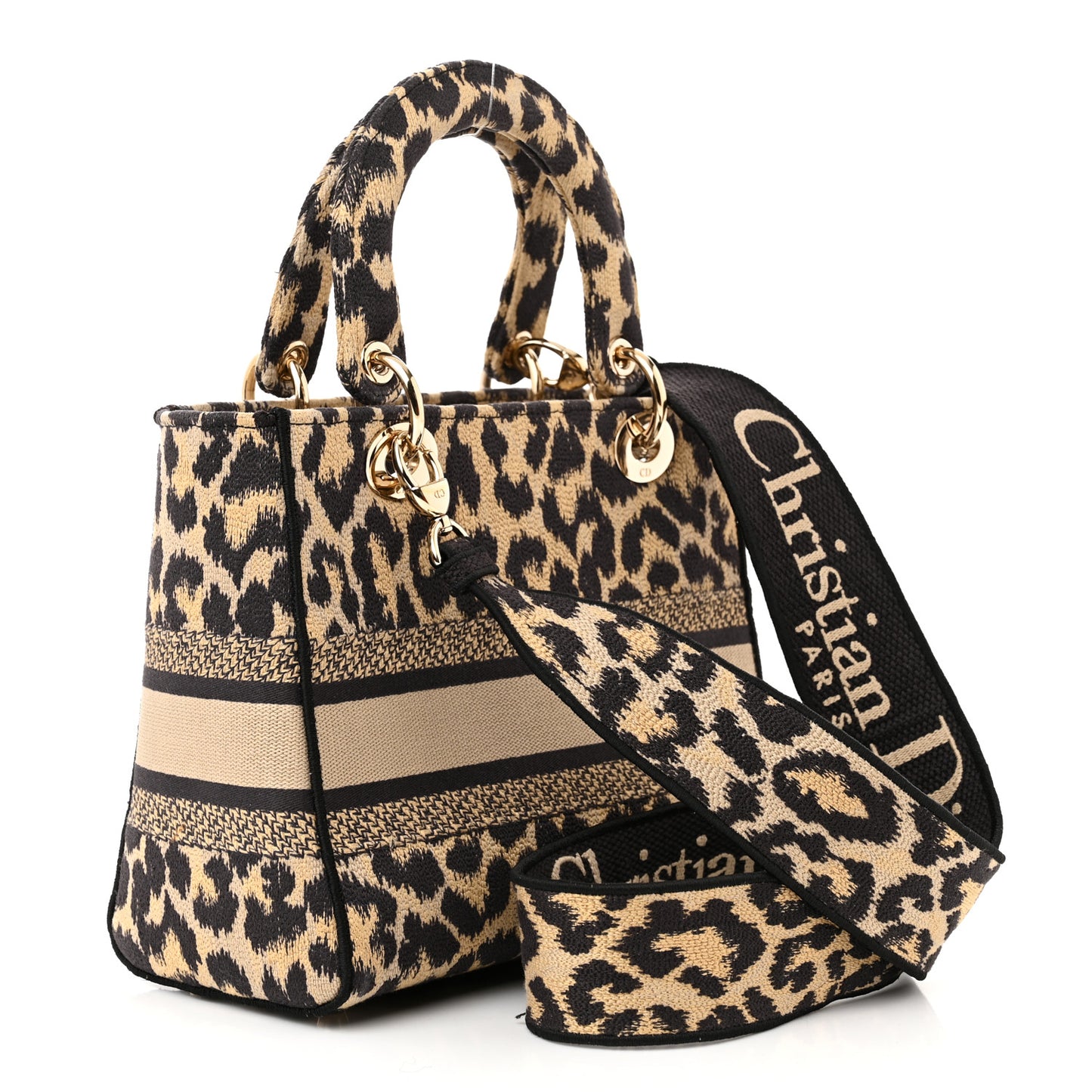 Canvas Medium Mizza Embroidered Lady D-Lite Beige Multicolor