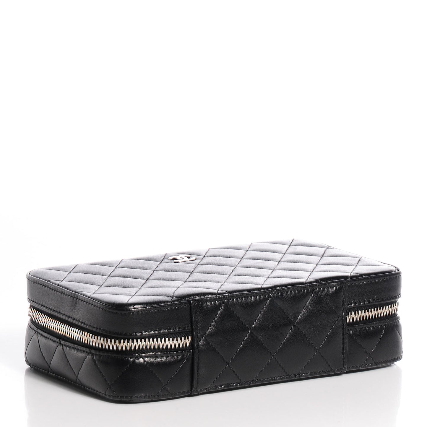 Lambskin Quilted Jewelry Case Black