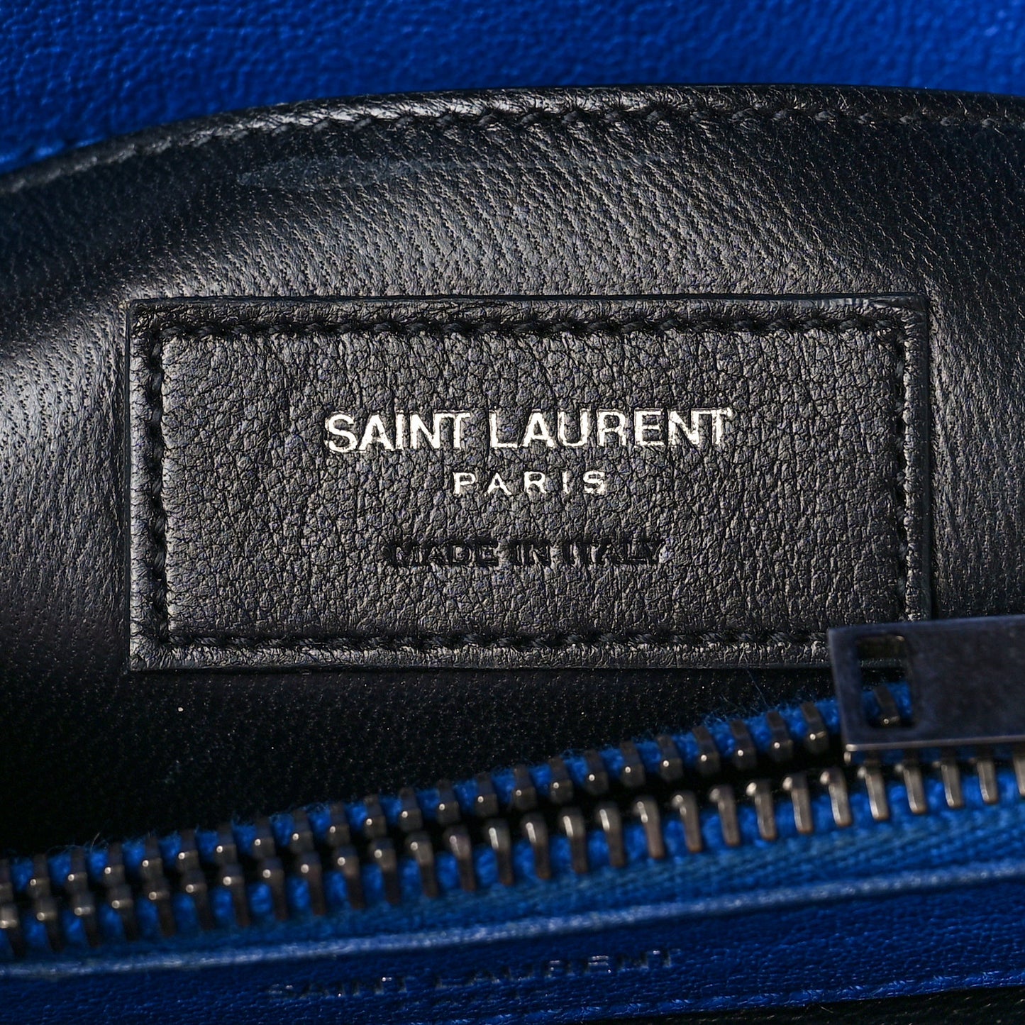 Sheepskin Matelasse Chevron Monogram Medium College Bag Royal Blue