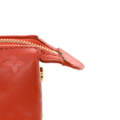 Louis Vuitton Lambskin Embossed Monogram Coussin PM Red 11 of 12