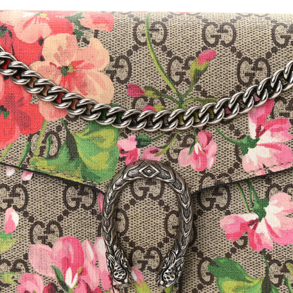Gucci GG Supreme Monogram Blooms Mini Dionysus Chain Wallet Beige Multicolor Dry Rose 8 of 10