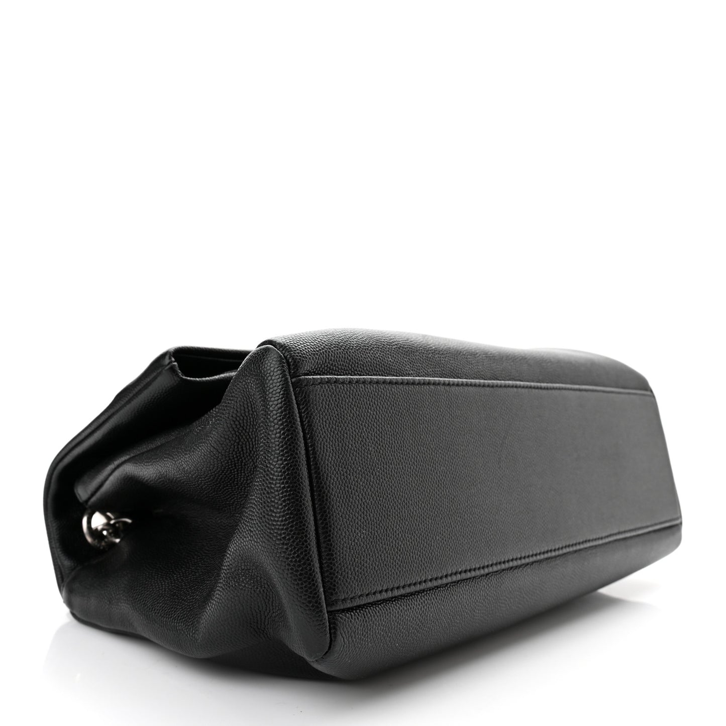 Grain De Poudre Medium West Hollywood Monogram Fold-Over Black