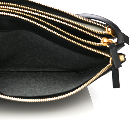 Celine Lambskin Large Trio Crossbody Bag Black 9 of 15