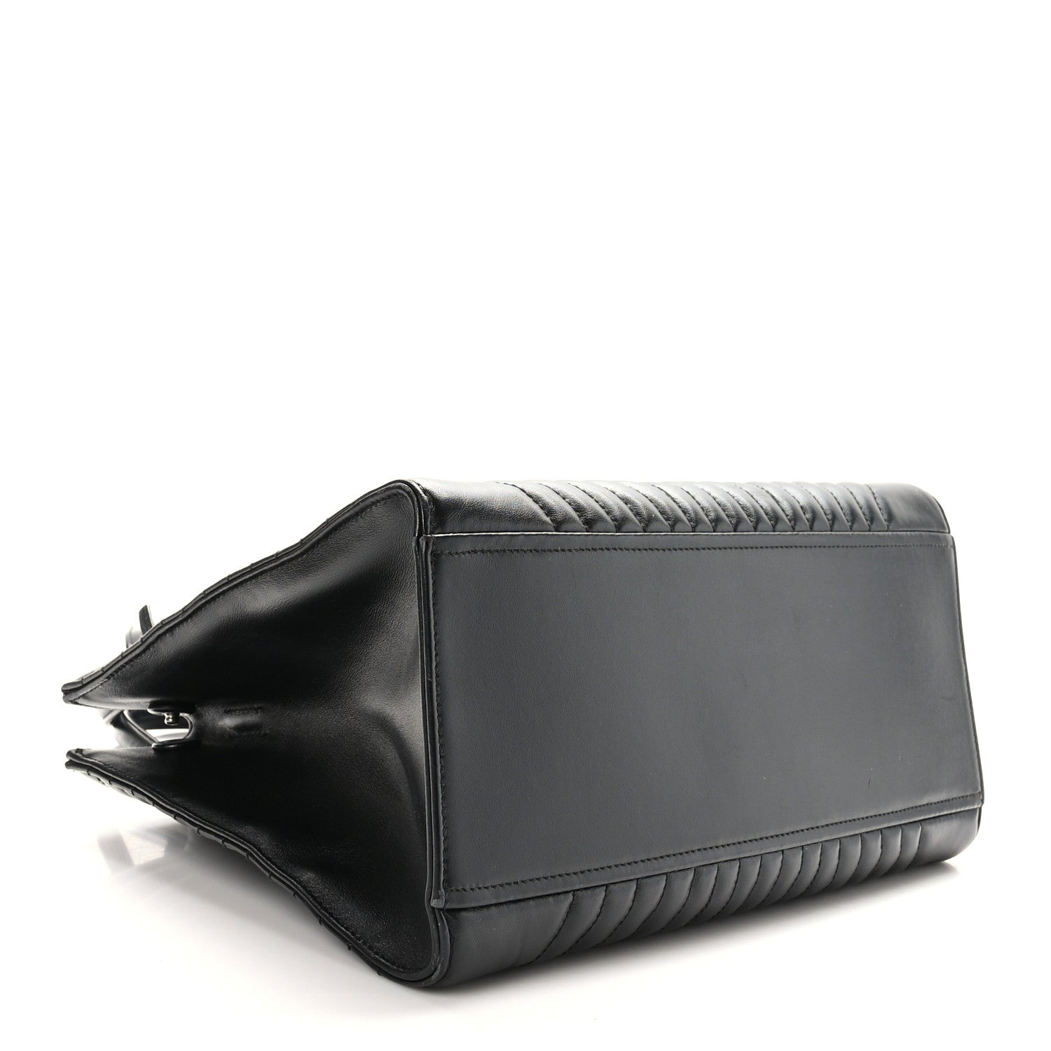 Prada Soft Calfskin Impunture Diagramme Tote Black 4 of 10