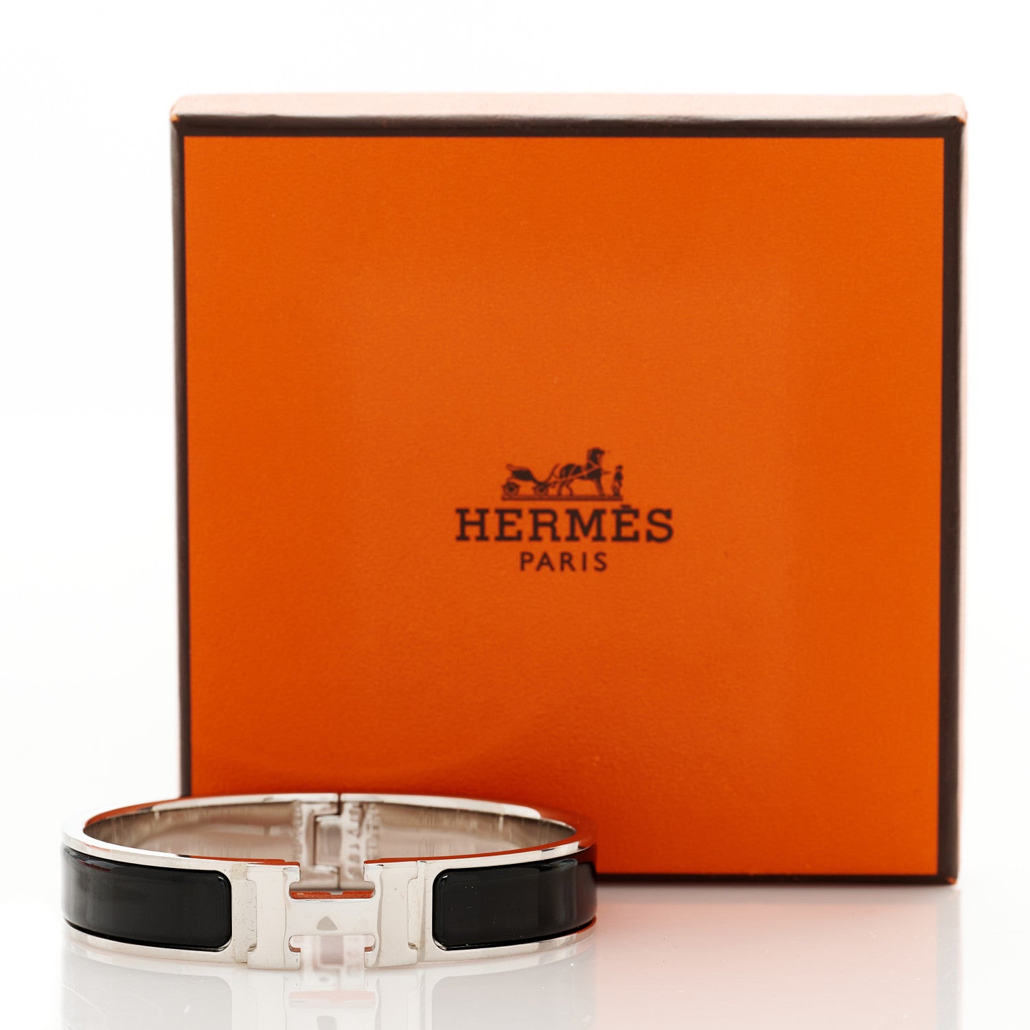 Hermes Enamel Narrow Clic Clac H Bracelet PM Black 4 of 4