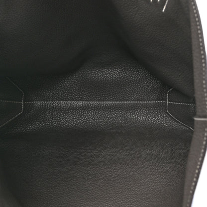 Hermes Taurillon Clemence Double Sens 36 Reversible Tote Graphite Bleu Electrique 8 of 15